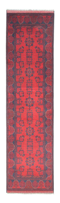 Alfombra de pasillo Alfombra afgana - Kunduz - 289 x 77 cm - rojo