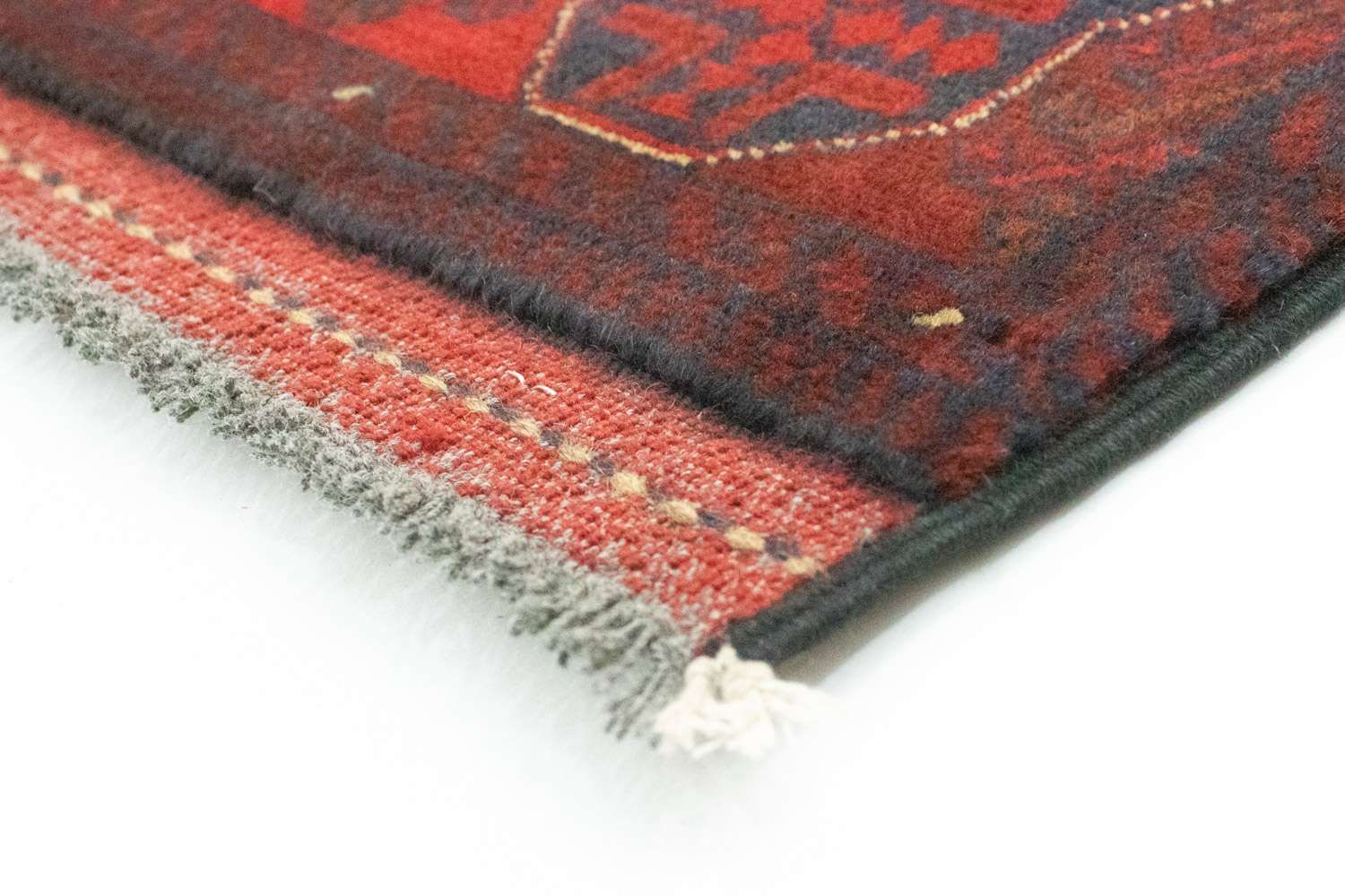 Alfombra de pasillo Alfombra afgana - Kunduz - 289 x 77 cm - rojo