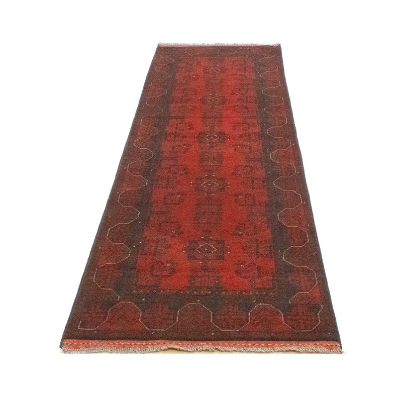 Alfombra de pasillo Alfombra afgana - Kunduz - 289 x 77 cm - rojo