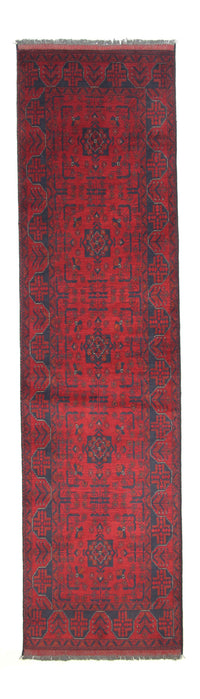 Alfombra de pasillo Alfombra afgana - Kunduz - 296 x 77 cm - rojo