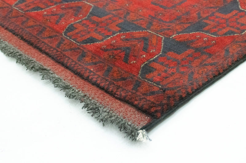 Alfombra de pasillo Alfombra afgana - Kunduz - 296 x 77 cm - rojo
