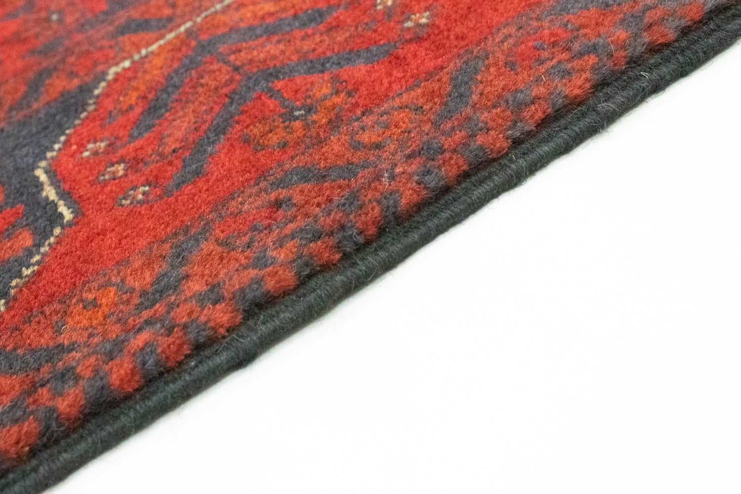 Alfombra de pasillo Alfombra afgana - Kunduz - 296 x 77 cm - rojo