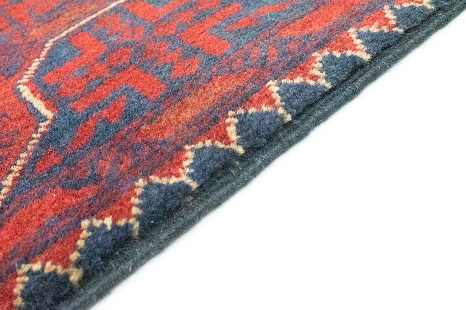 Alfombra de pasillo Alfombra afgana - Kunduz - 290 x 79 cm - rojo oscuro