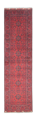 Alfombra de pasillo Alfombra afgana - Kunduz - 302 x 78 cm - rojo