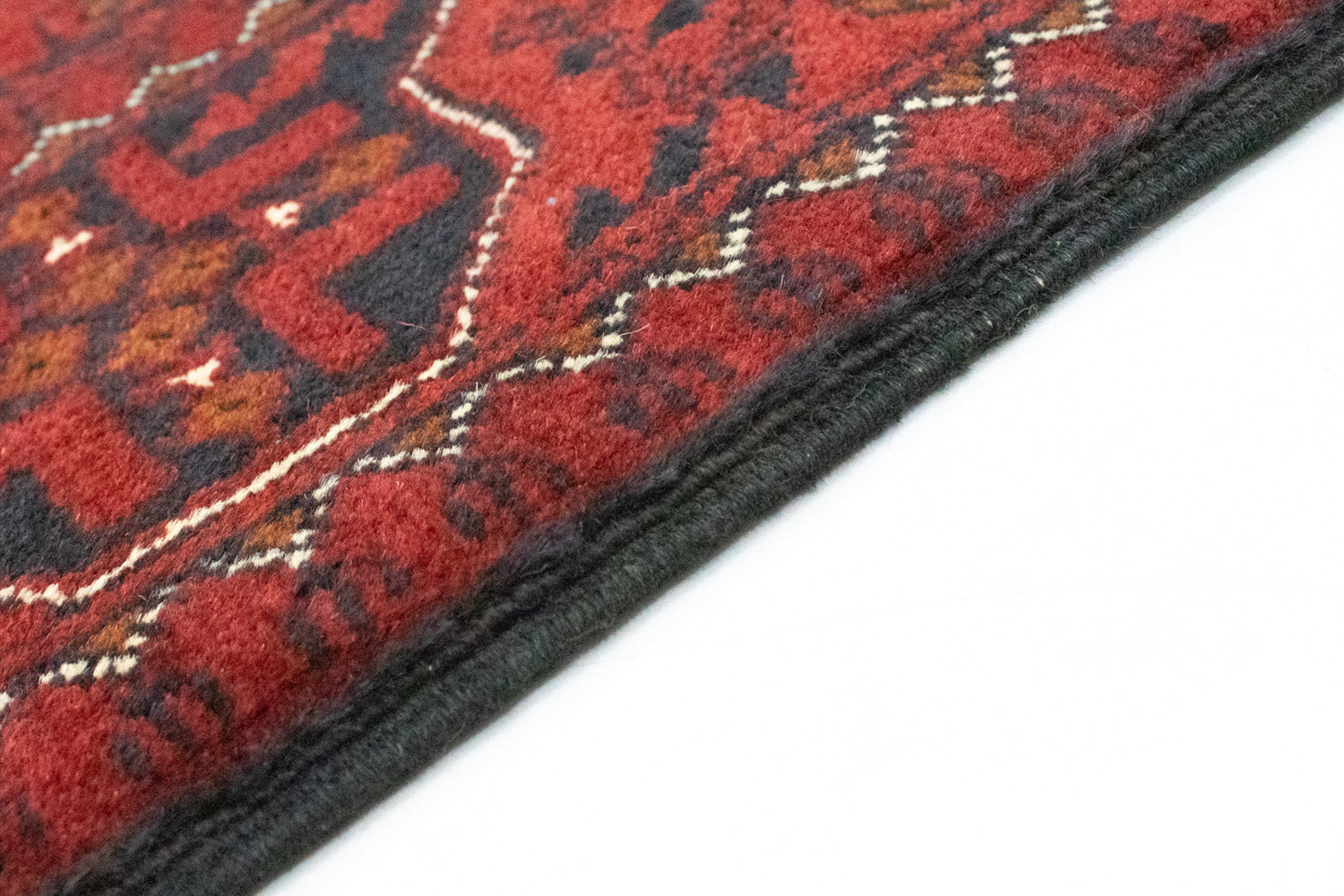 Alfombra de pasillo Alfombra afgana - Kunduz - 302 x 78 cm - rojo