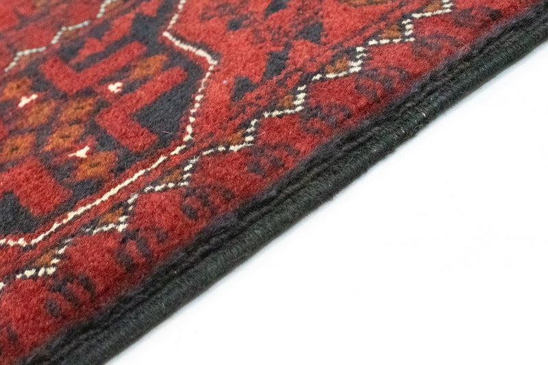 Alfombra de pasillo Alfombra afgana - Kunduz - 302 x 78 cm - rojo