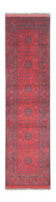 Alfombra de pasillo Alfombra afgana - Kunduz - 297 x 74 cm - rojo