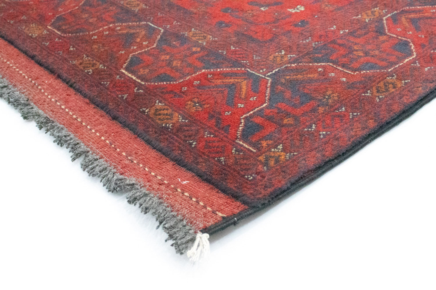 Alfombra de pasillo Alfombra afgana - Kunduz - 297 x 74 cm - rojo