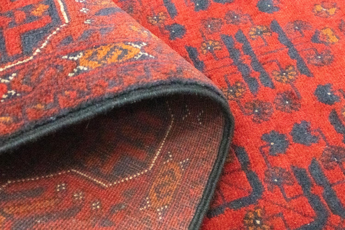 Alfombra de pasillo Alfombra afgana - Kunduz - 297 x 74 cm - rojo