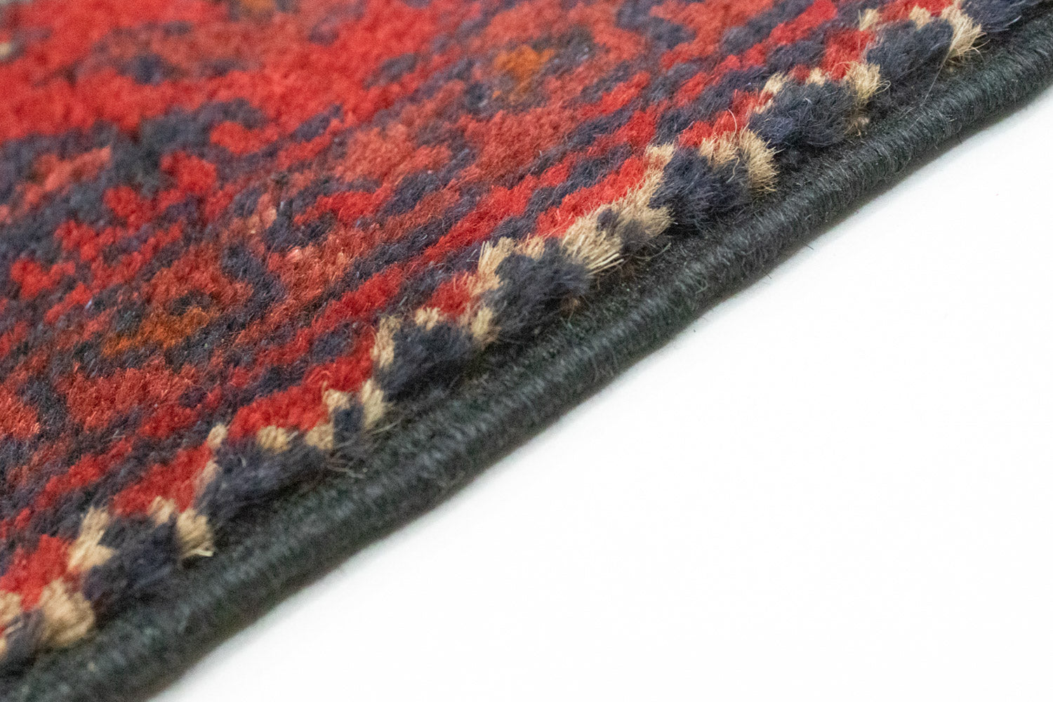 Alfombra afgana - Kunduz - 123 x 75 cm - rojo oscuro