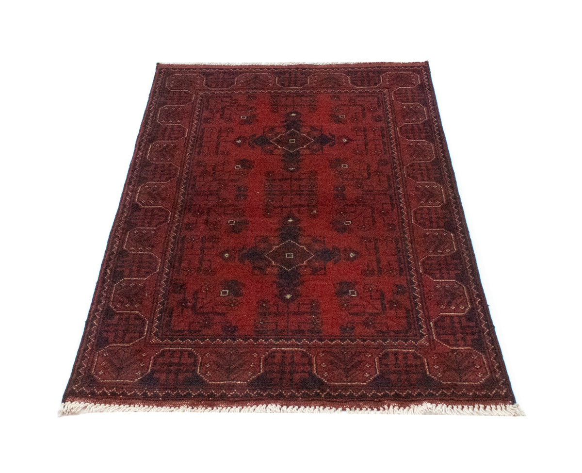 Alfombra afgana - Kunduz - 120 x 77 cm - azul oscuro