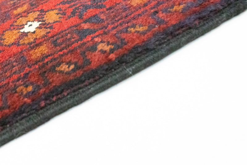 Alfombra afgana - Kunduz - 121 x 82 cm - rojo oscuro