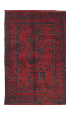 Alfombra afgana - Filpa - 145 x 96 cm - rojo