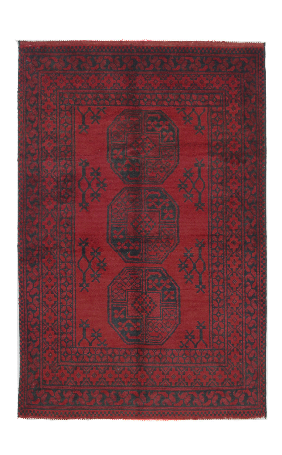 Alfombra afgana - Filpa - 145 x 96 cm - rojo