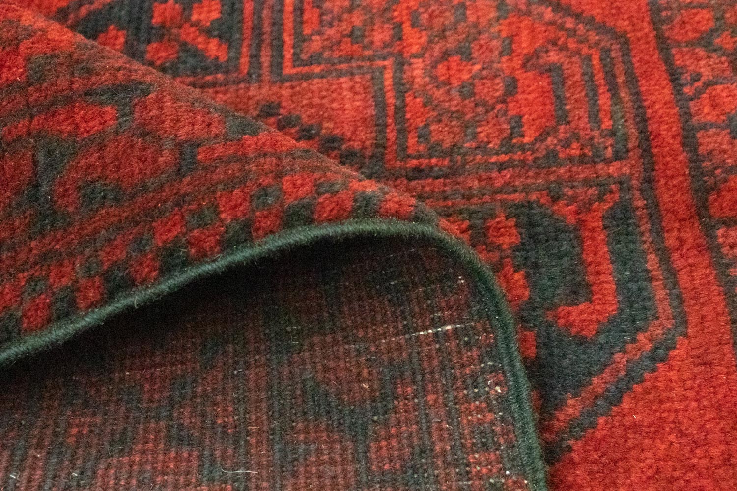 Alfombra afgana - Filpa - 145 x 96 cm - rojo