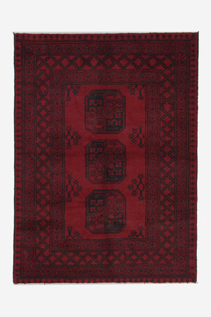 Alfombra afgana - Filpa - 140 x 100 cm - rojo