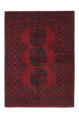 Alfombra afgana - Filpa - 139 x 102 cm - rojo