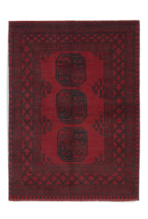 Alfombra afgana - Filpa - 139 x 102 cm - rojo