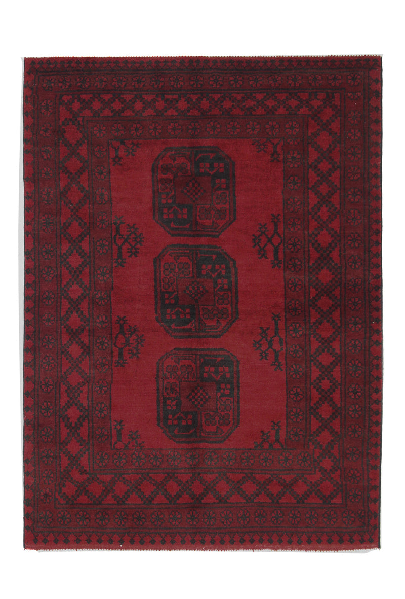 Alfombra afgana - Filpa - 139 x 102 cm - rojo