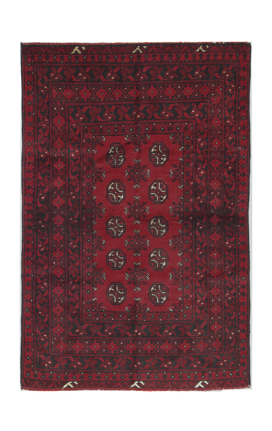 Alfombra afgana - Filpa - 145 x 93 cm - rojo