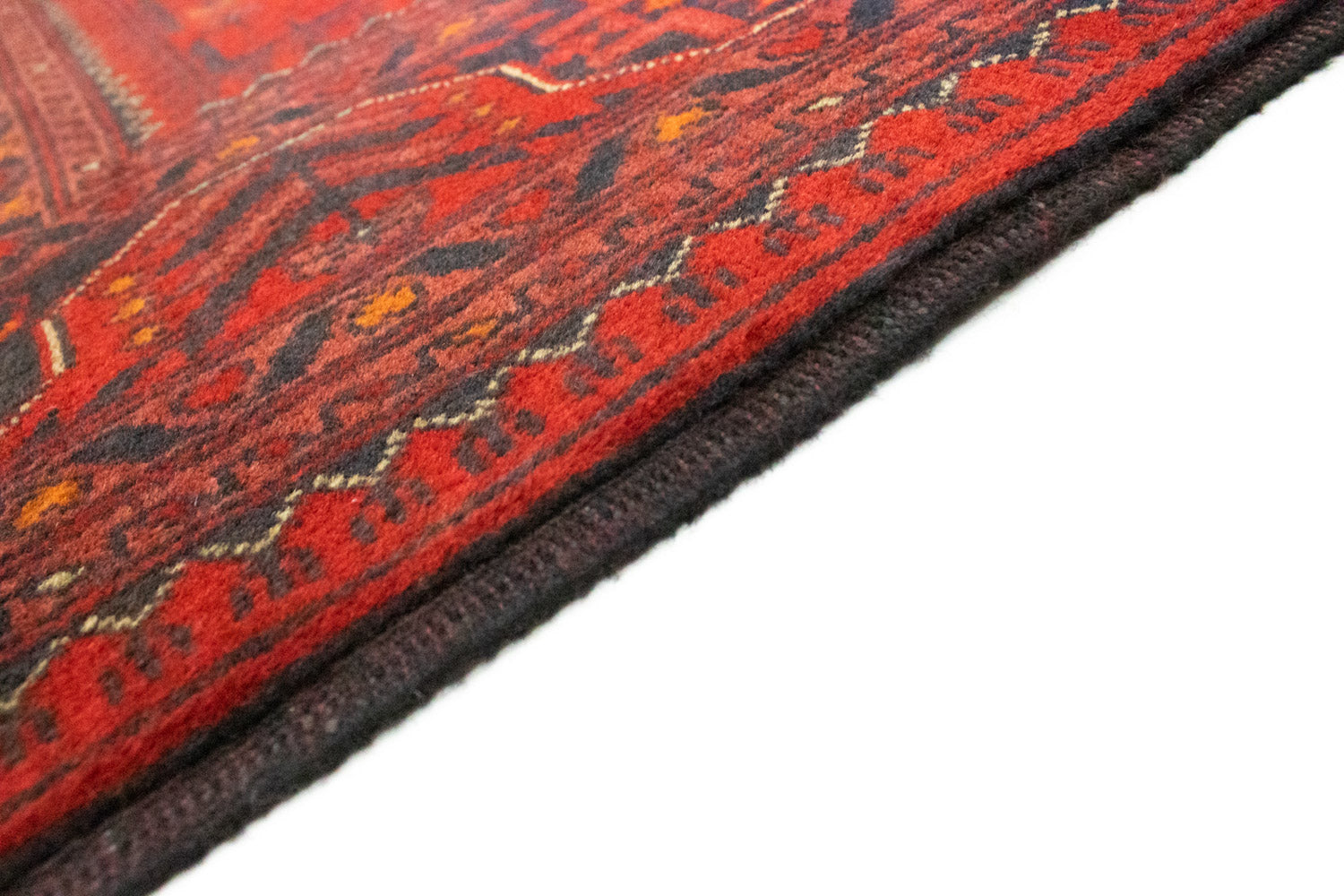 Alfombra afgana - Kunduz - 194 x 147 cm - rojo