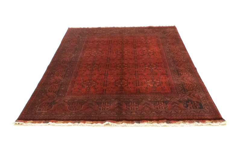 Alfombra afgana - Kunduz - 194 x 147 cm - rojo