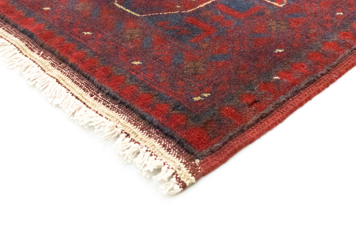 Alfombra afgana - Kunduz - 199 x 150 cm - rojo