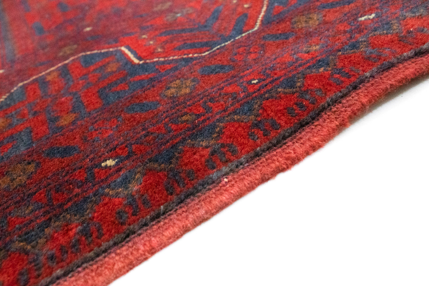 Alfombra afgana - Kunduz - 199 x 150 cm - rojo