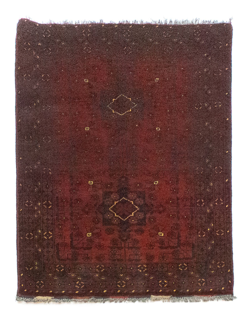 Alfombra afgana - Kunduz - 125 x 78 cm - rojo