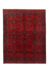 Alfombra afgana - Kunduz - 195 x 154 cm - rojo