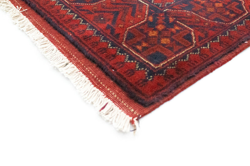Alfombra afgana - Kunduz - 195 x 154 cm - rojo