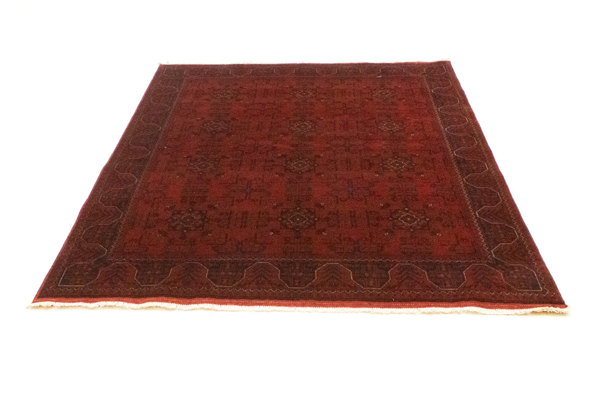 Alfombra afgana - Kunduz - 195 x 154 cm - rojo