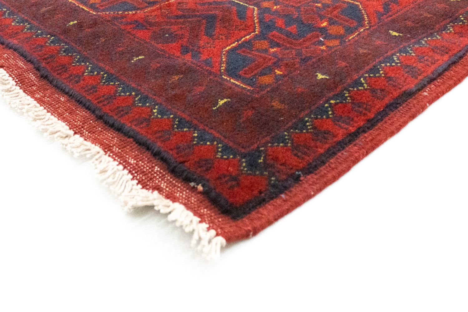 Alfombra afgana - Kunduz - 197 x 151 cm - rojo