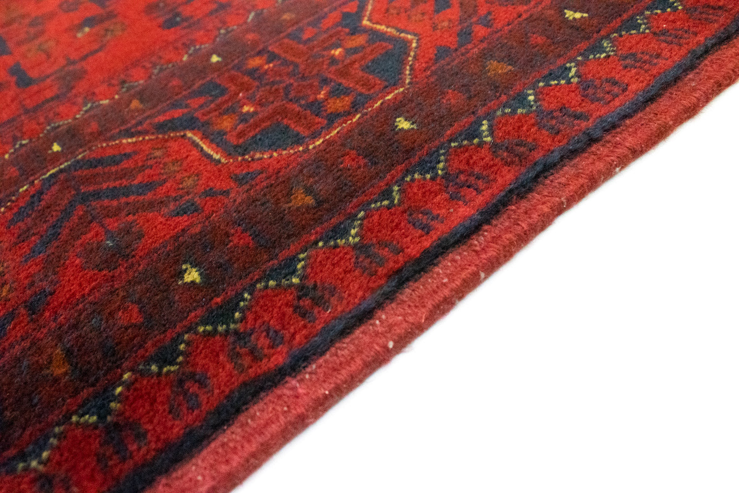 Alfombra afgana - Kunduz - 197 x 151 cm - rojo