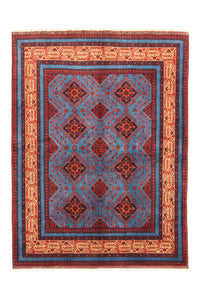 Alfombra afgana - Kunduz - 200 x 151 cm - rojo