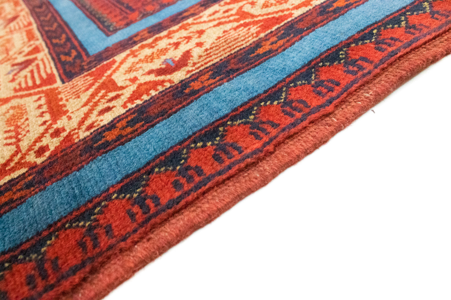 Alfombra afgana - Kunduz - 200 x 151 cm - rojo