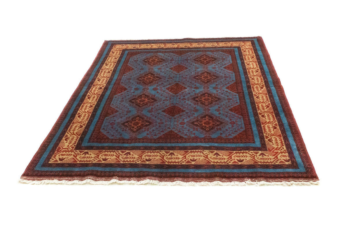 Alfombra afgana - Kunduz - 200 x 151 cm - rojo
