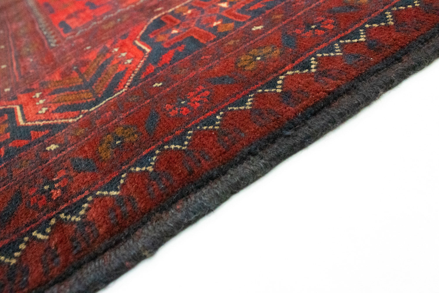 Alfombra afgana - Kunduz - 195 x 155 cm - rojo
