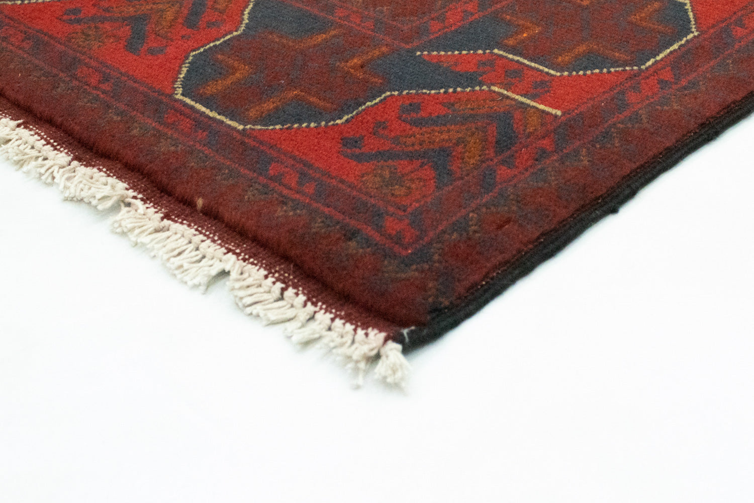 Alfombra afgana - Kunduz - 147 x 97 cm - rojo