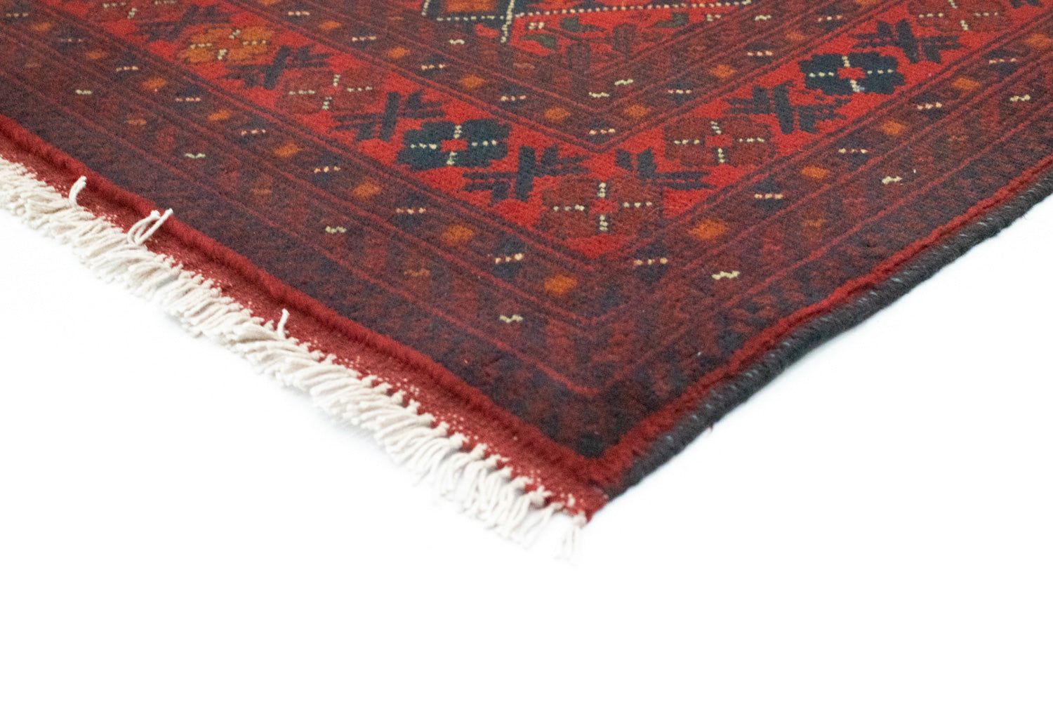 Alfombra afgana - Kunduz - 146 x 99 cm - rojo