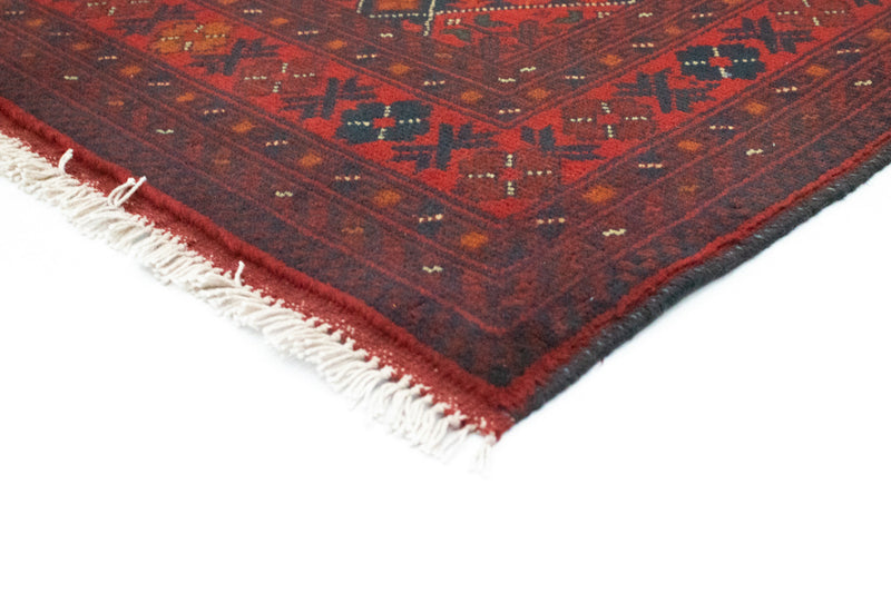 Alfombra afgana - Kunduz - 146 x 99 cm - rojo