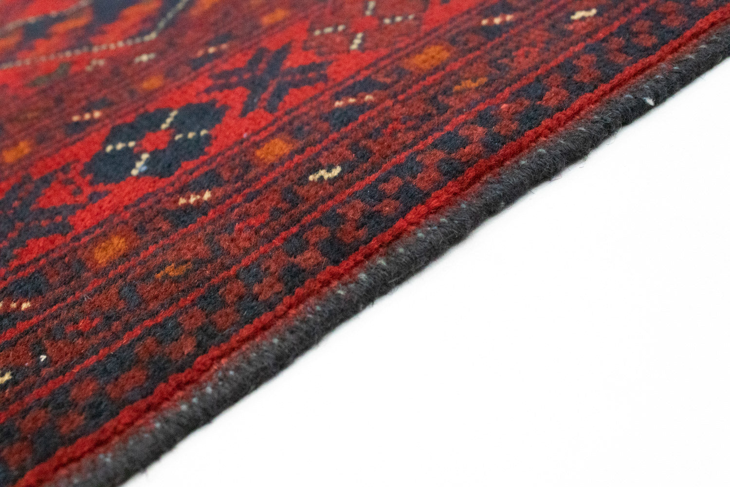 Alfombra afgana - Kunduz - 146 x 99 cm - rojo