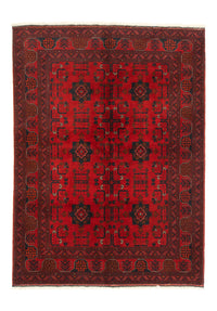 Alfombra afgana - Kunduz - 197 x 149 cm - rojo