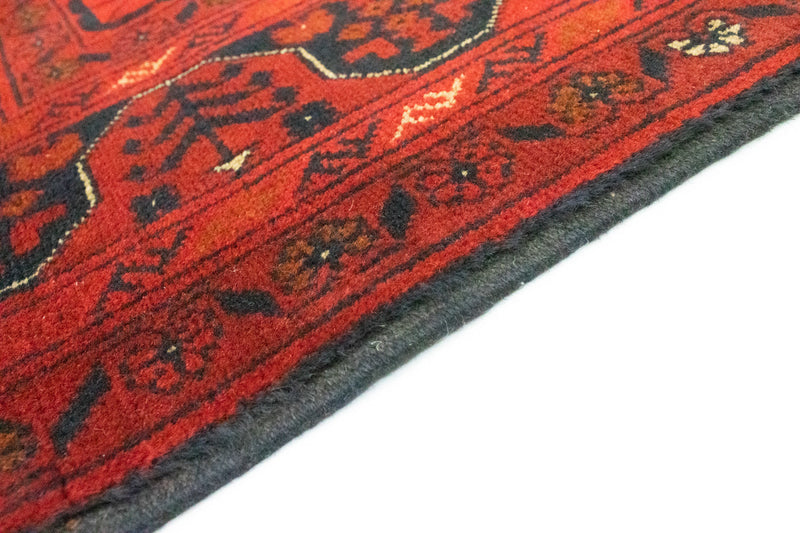 Alfombra afgana - Kunduz - 156 x 105 cm - rojo