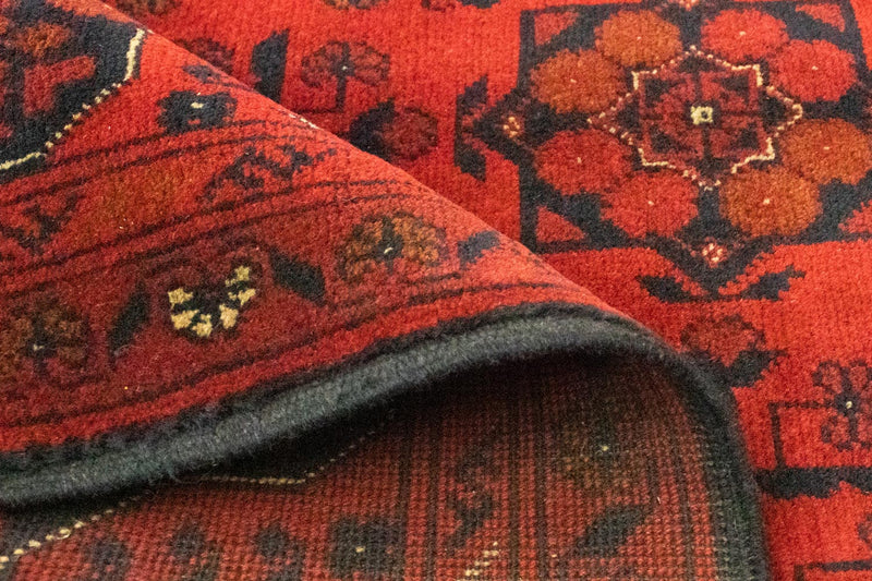 Alfombra afgana - Kunduz - 156 x 105 cm - rojo