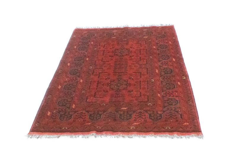 Alfombra afgana - Kunduz - 156 x 105 cm - rojo