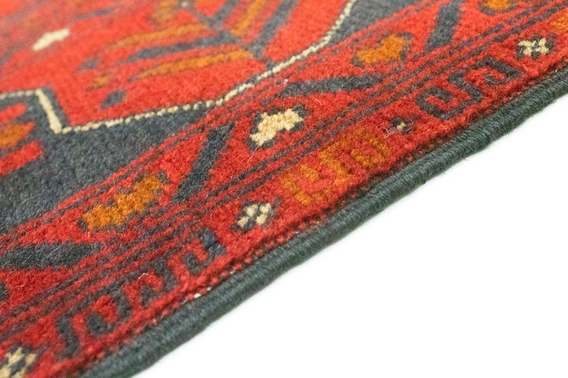 Alfombra afgana - Kunduz - 154 x 100 cm - rojo