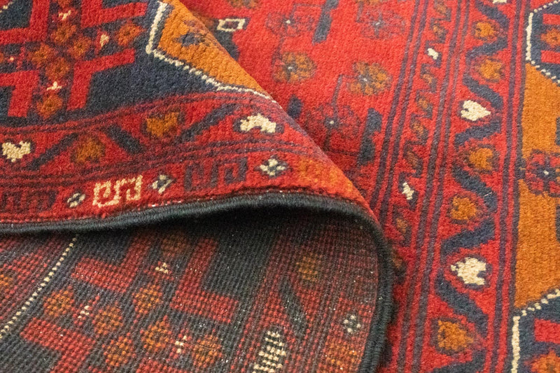 Alfombra afgana - Kunduz - 154 x 100 cm - rojo
