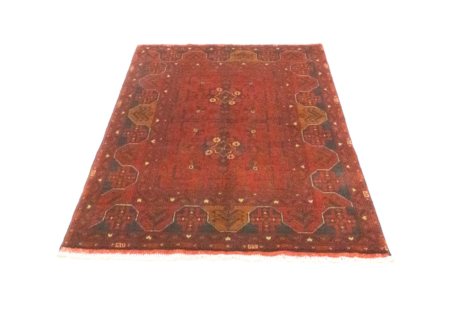 Alfombra afgana - Kunduz - 154 x 100 cm - rojo