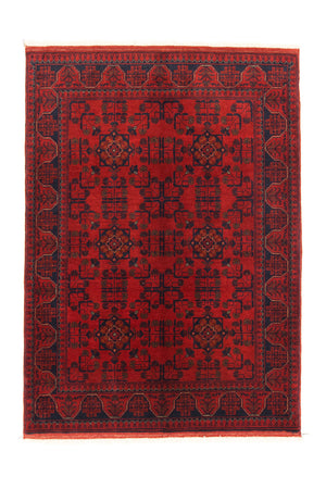 Alfombra afgana - Kunduz - 147 x 105 cm - rojo